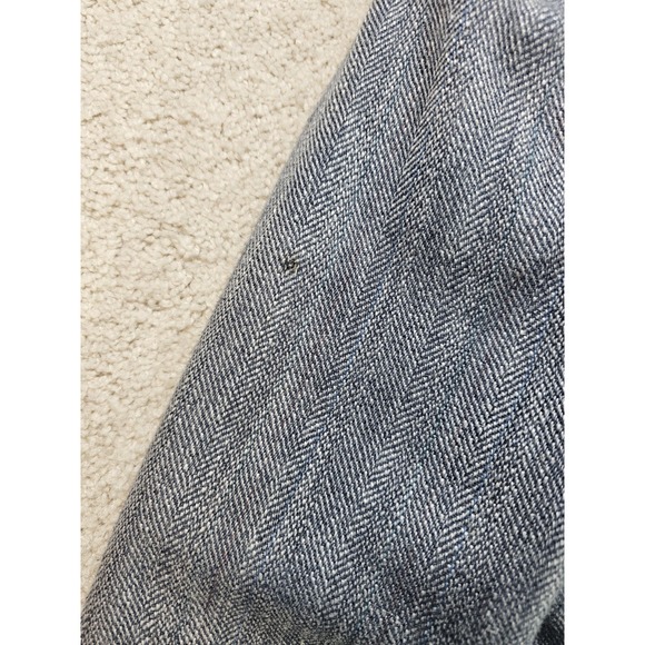 Evan-Picone Men's Gray Herringbone Wool Sport Coat Blazer 2 Button Made in USA - Picture 10 of 10